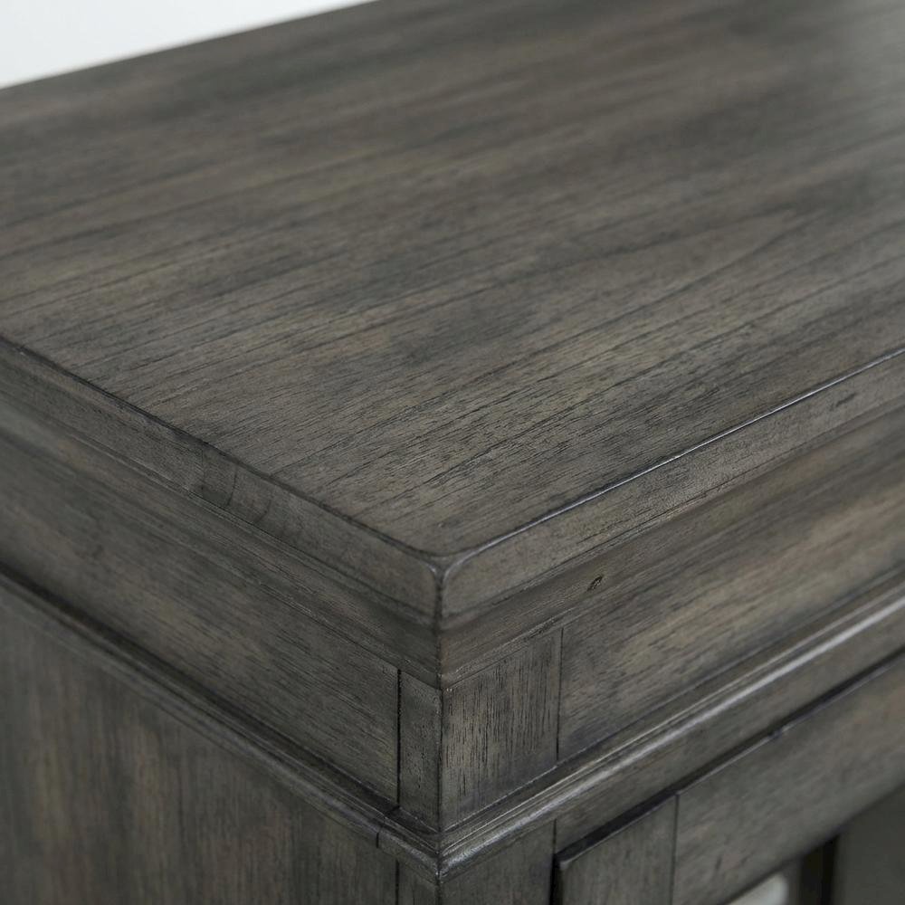 Smokey Grey TV Console, Rustic Traditional Style, Solid Mango Construction