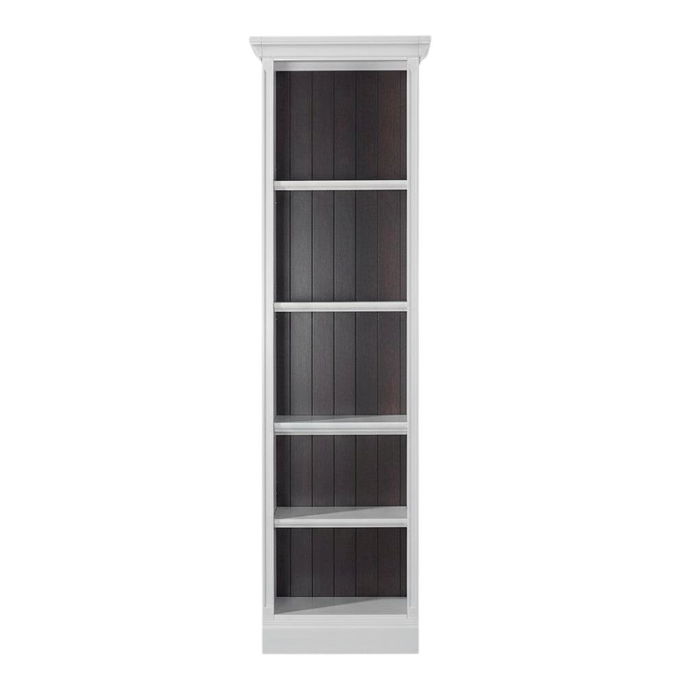 White 24-Inch Bookcase with Coastal Style and Durable Construction