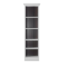 White 24-Inch Bookcase with Coastal Style and Durable Construction