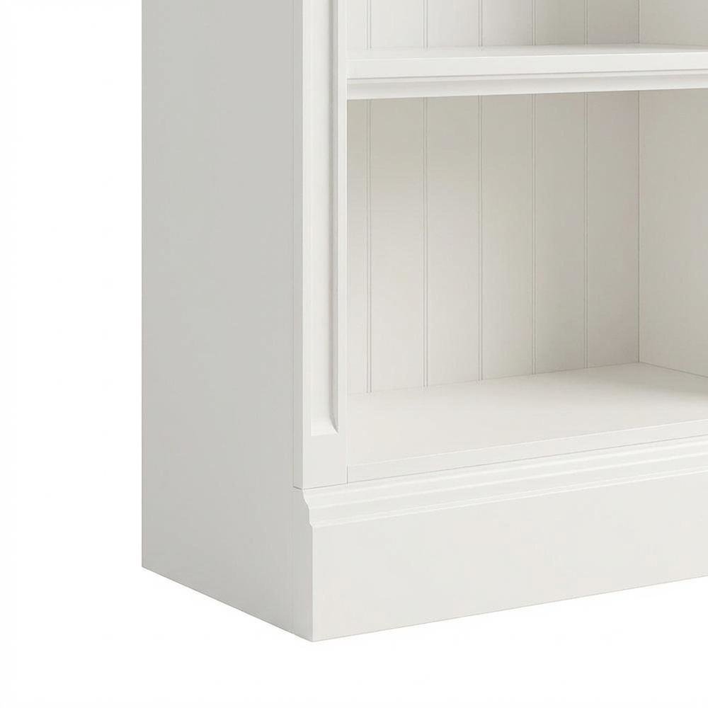 White 24-Inch Bookcase with Coastal Style and Durable Construction