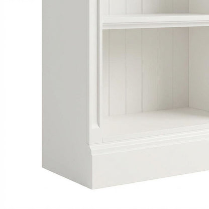 White 24-Inch Bookcase with Coastal Style and Durable Construction