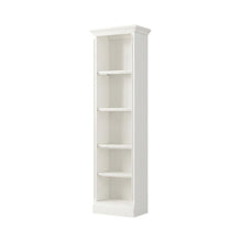 White 24-Inch Bookcase with Coastal Style and Durable Construction