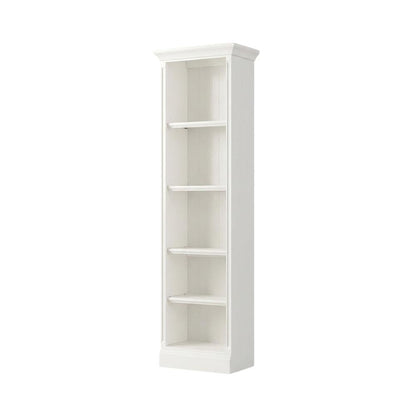 White 24-Inch Bookcase with Coastal Style and Durable Construction