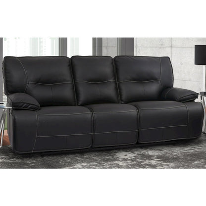 Spartacus - Black Power Reclining Sofa and Two Recliners
