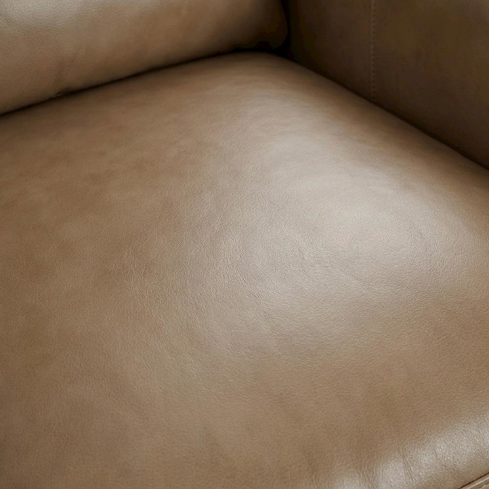 Cream Manual Recliner with Headrest in Traditional Design for Relaxation