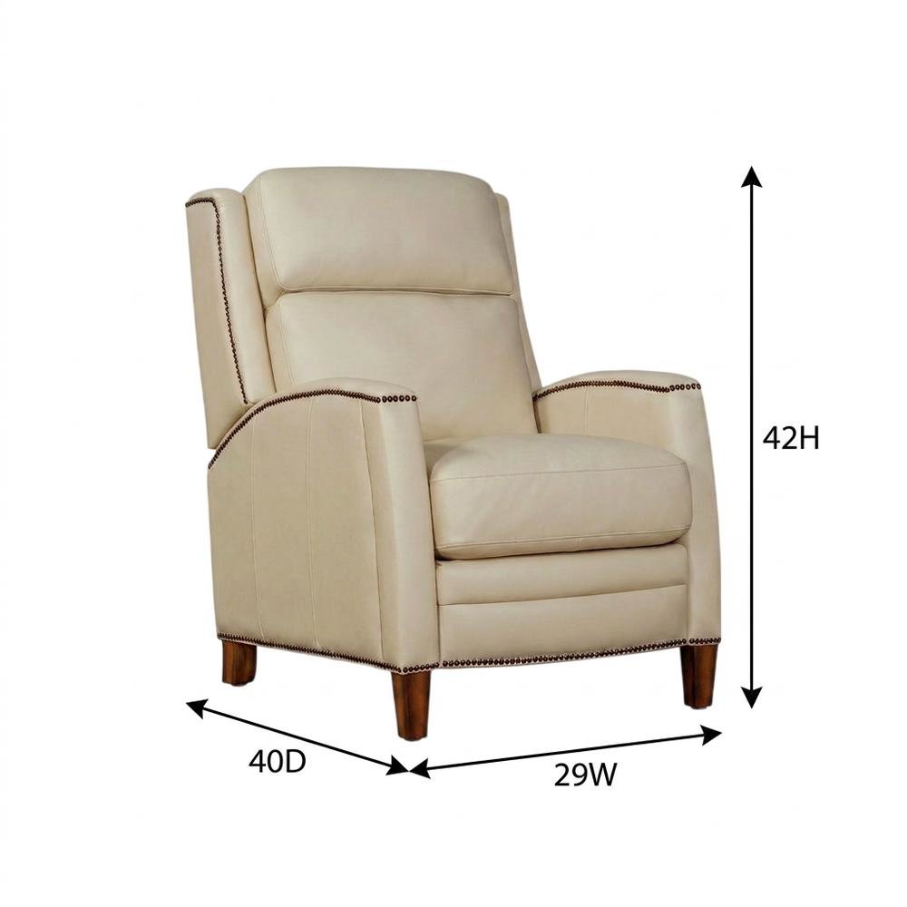 Pearl Glow Brown Manual Pushback Recliner with Comfortable Armrest