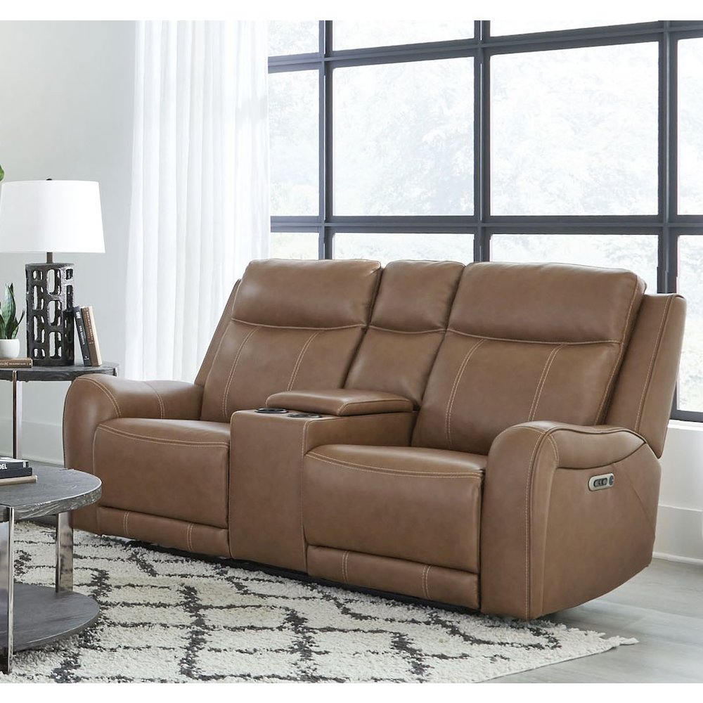 Haywood - Butternut Power Reclining Sofa Loveseat and Recliner