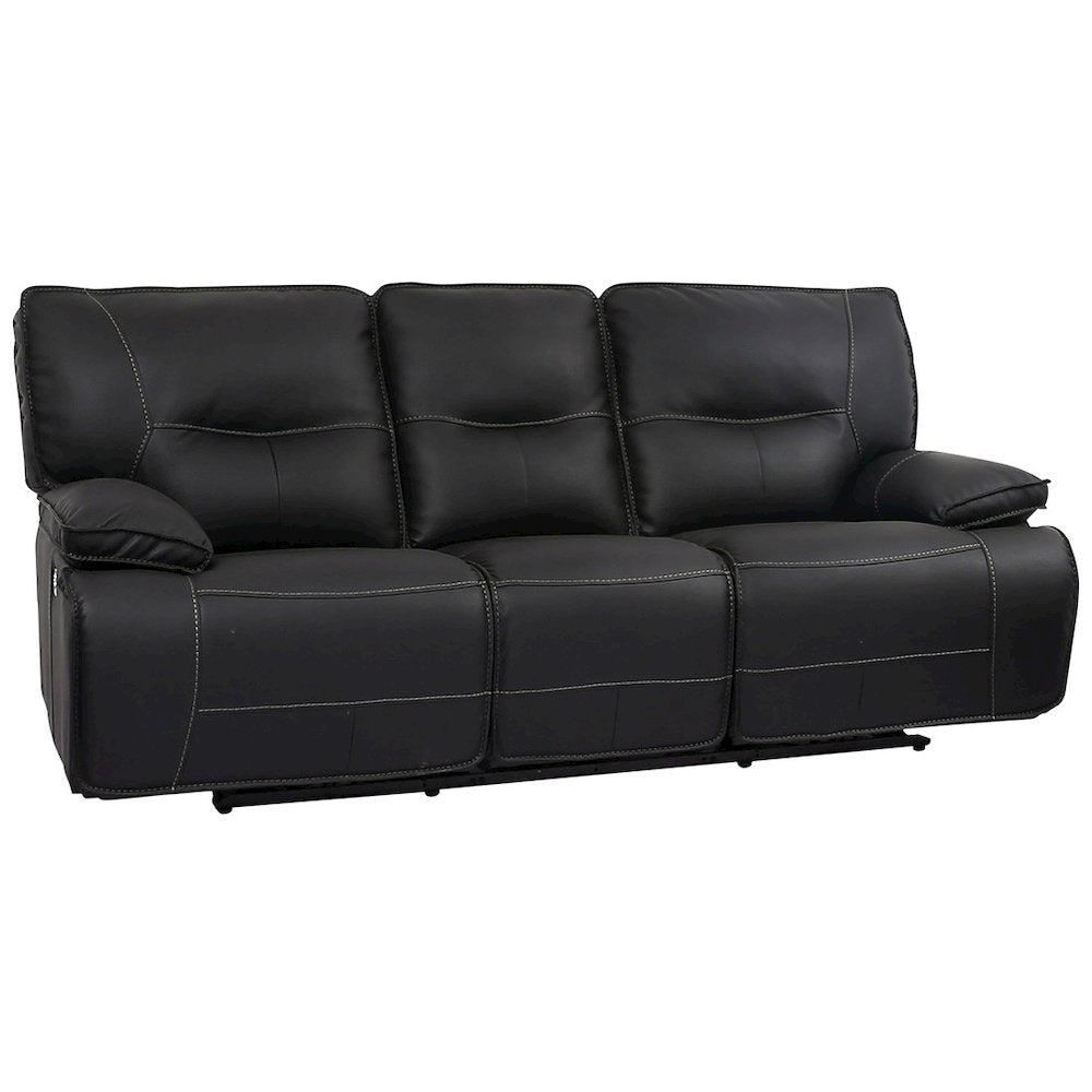 Spartacus - Black Power Reclining Sofa and Two Recliners