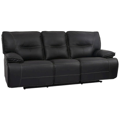 Spartacus - Black Power Reclining Sofa and Two Recliners