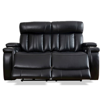 Royce - Midnight Power Reclining Sofa Loveseat and Recliner