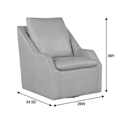 Grey Swivel Accent Chair with Traditional Design and Comfortable Seat