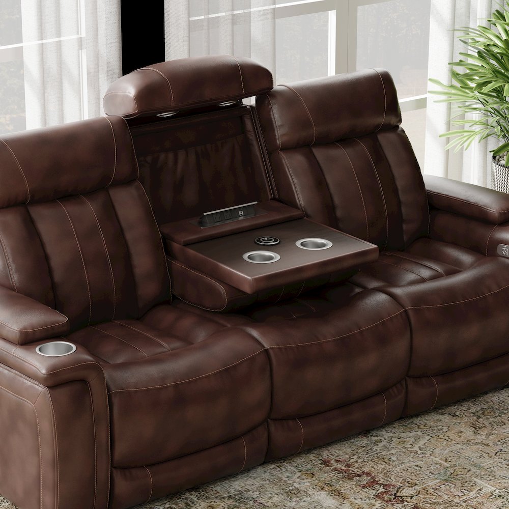 Royce - Fantom Brown Power Reclining Sofa and Two Recliners