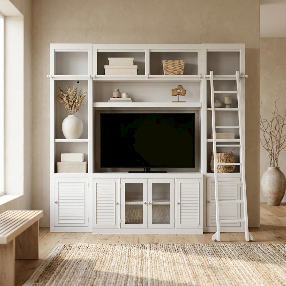 5-Piece Entertainment Wall with Modern Design and Durable Construction