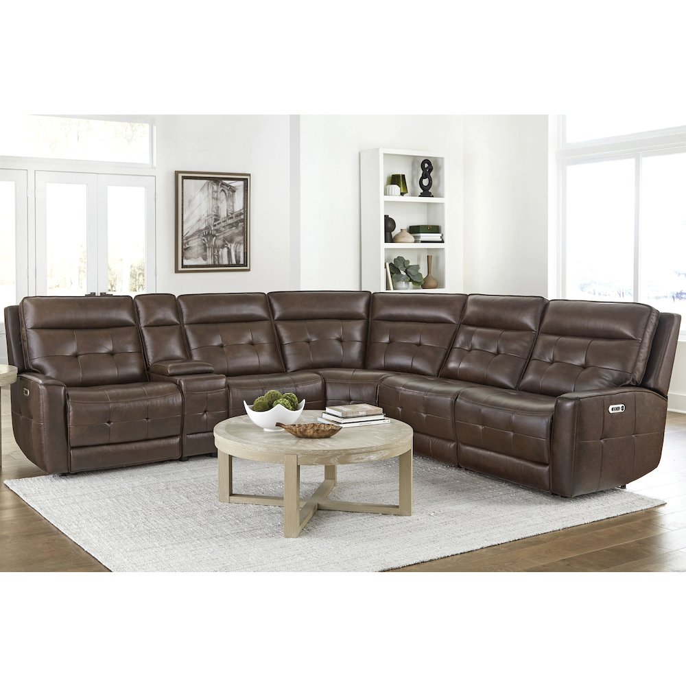 Canterbury - Acorn 6 Piece Zero Gravity Modular Power Reclining Sectional