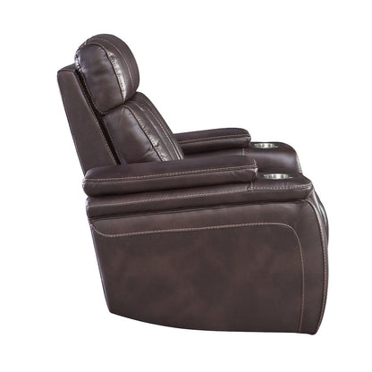 Royce - Fantom Brown Power Reclining Sofa and Two Recliners