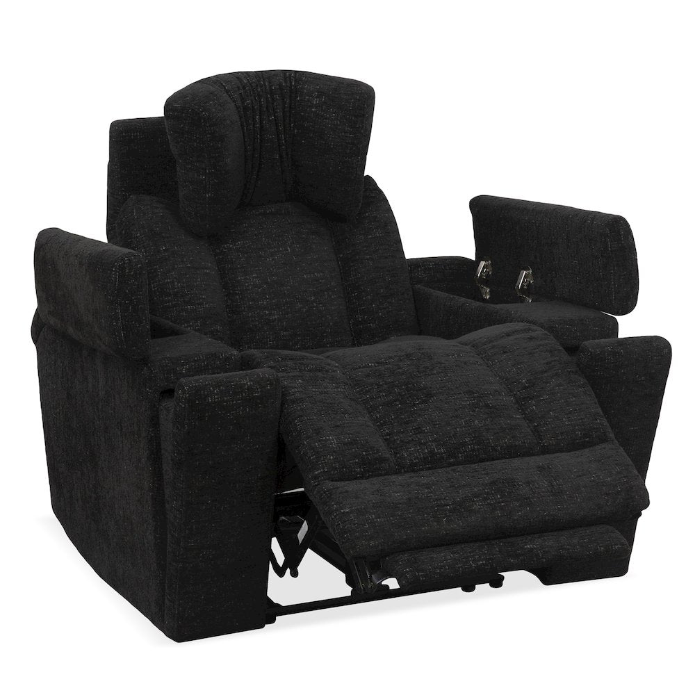 Phoenix Cabot Ebony Zero Gravity Power 3 Seat Home Theater Seating with