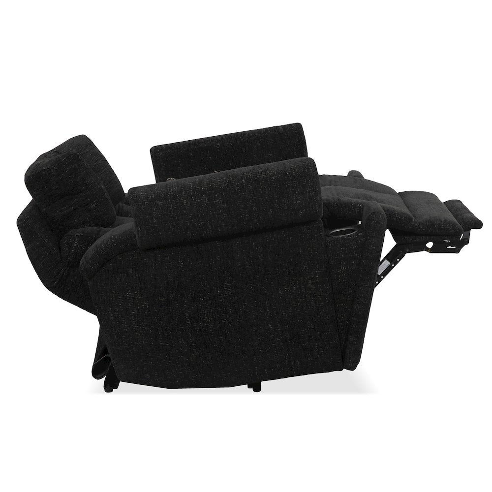 Phoenix Cabot Ebony Zero Gravity Power 3 Seat Home Theater Seating with