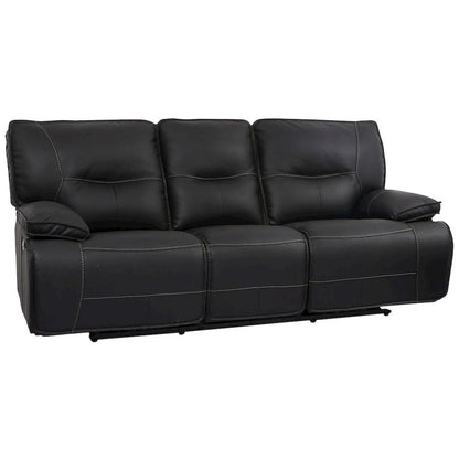 Black Reclining Sofa for RV Living Room, Power Recliner Couch Seating