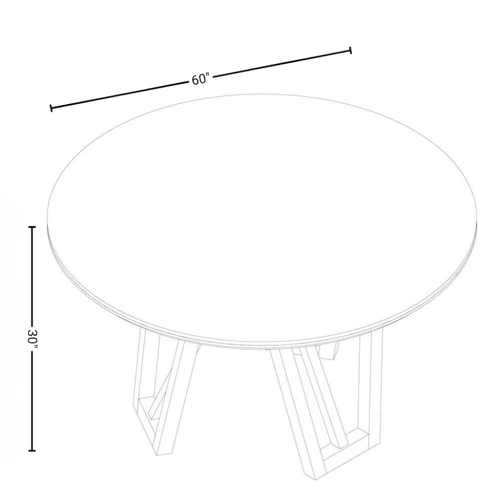 Gray Round Pedestal Dining Table, 60 Inch Rustic Round Dining Table
