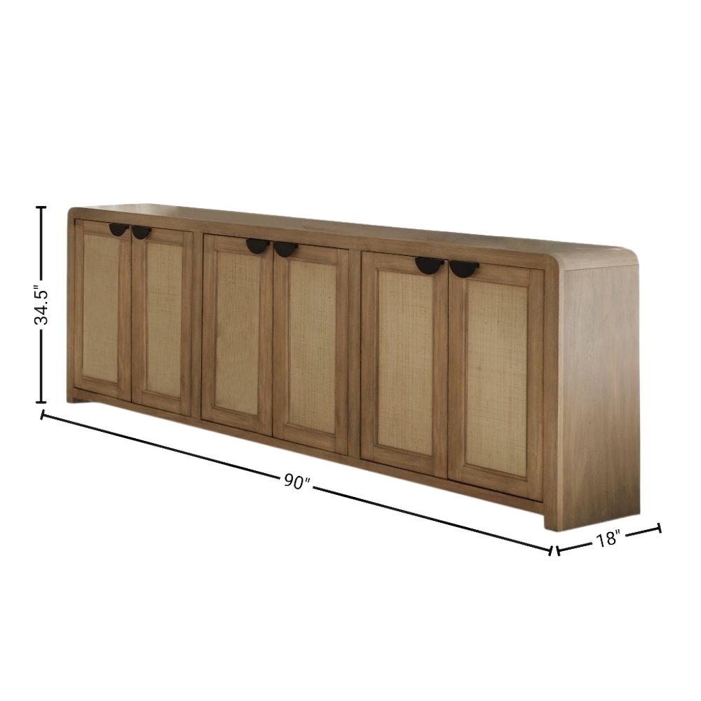 Brown Under TV Cabinet Base Cabinet with Display Doors and Storage