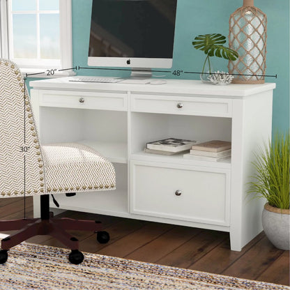 Boca L Shape Desk with Credenza and Lateral File