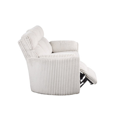 Radius - Mega Ivory Power Reclining Sofa Loveseat and Recliner