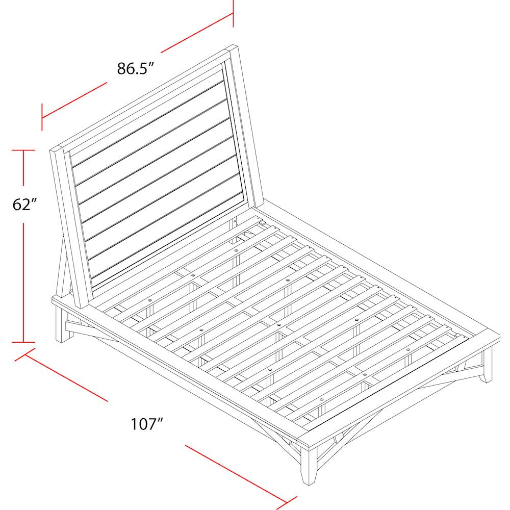 Modern Bedroom King Platform Bed 2 Nightstands and Dresser with Mirror