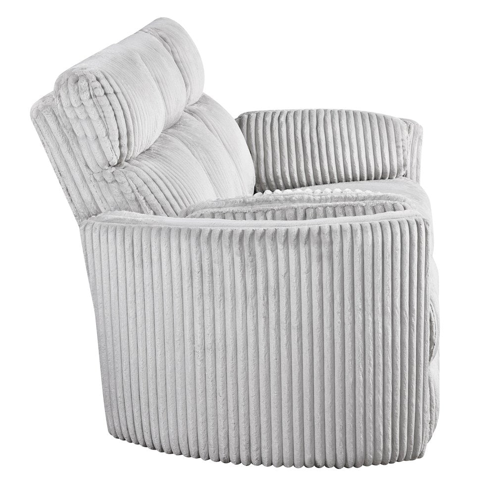 Radius - Mega Grey Power Reclining Sofa Loveseat and Recliner