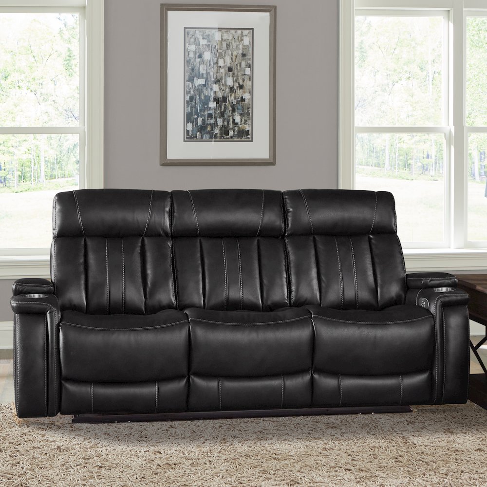Royce - Midnight Power Reclining Sofa Loveseat and Recliner