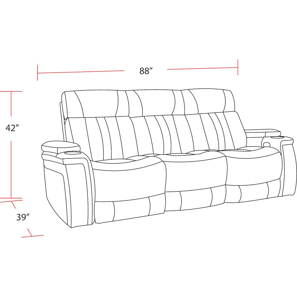 Royce - Fantom Brown Power Reclining Sofa and Two Recliners