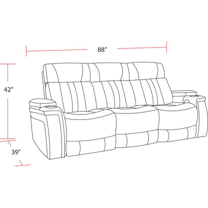 Royce - Fantom Brown Power Reclining Sofa and Two Recliners