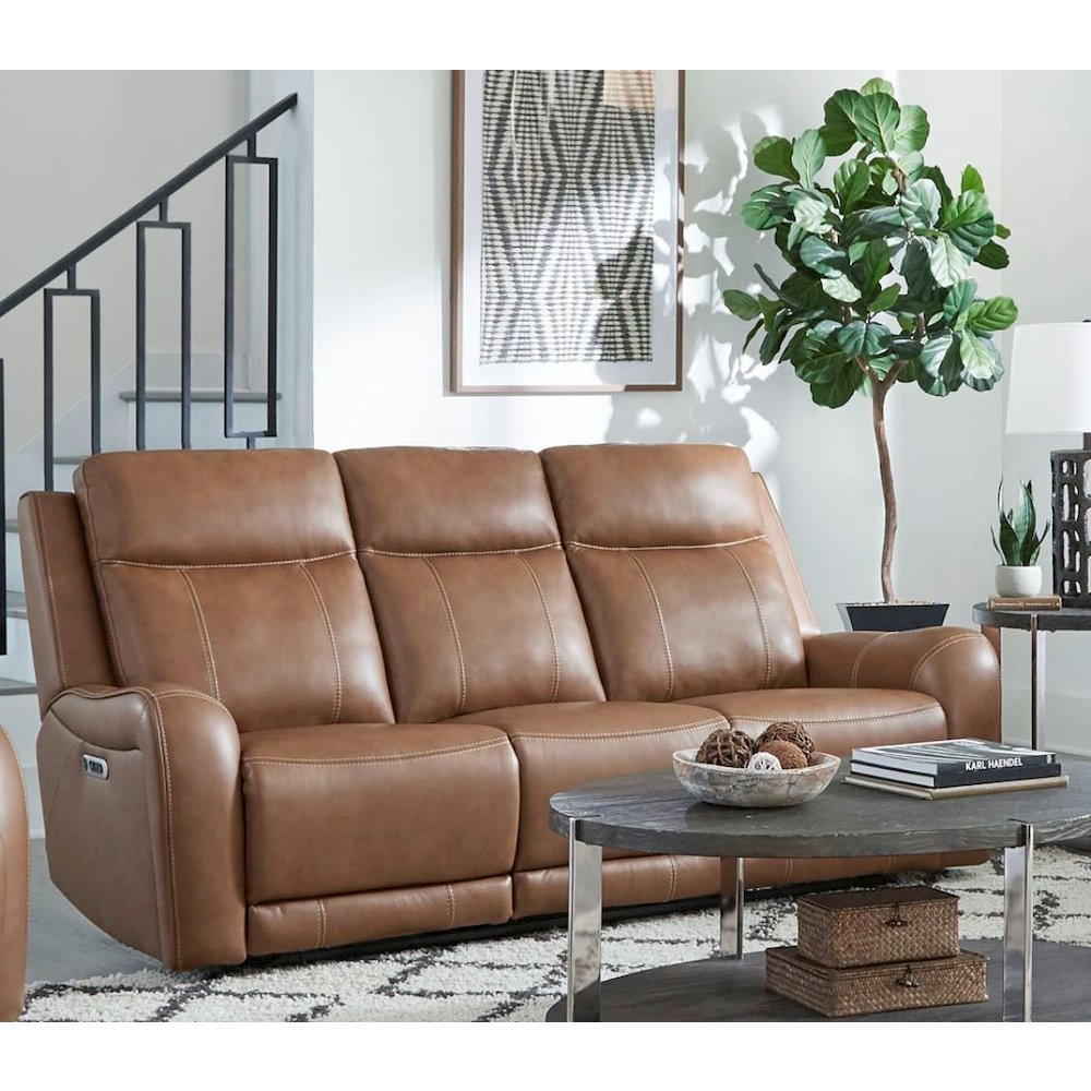 Haywood - Butternut Power Reclining Sofa Loveseat and Recliner