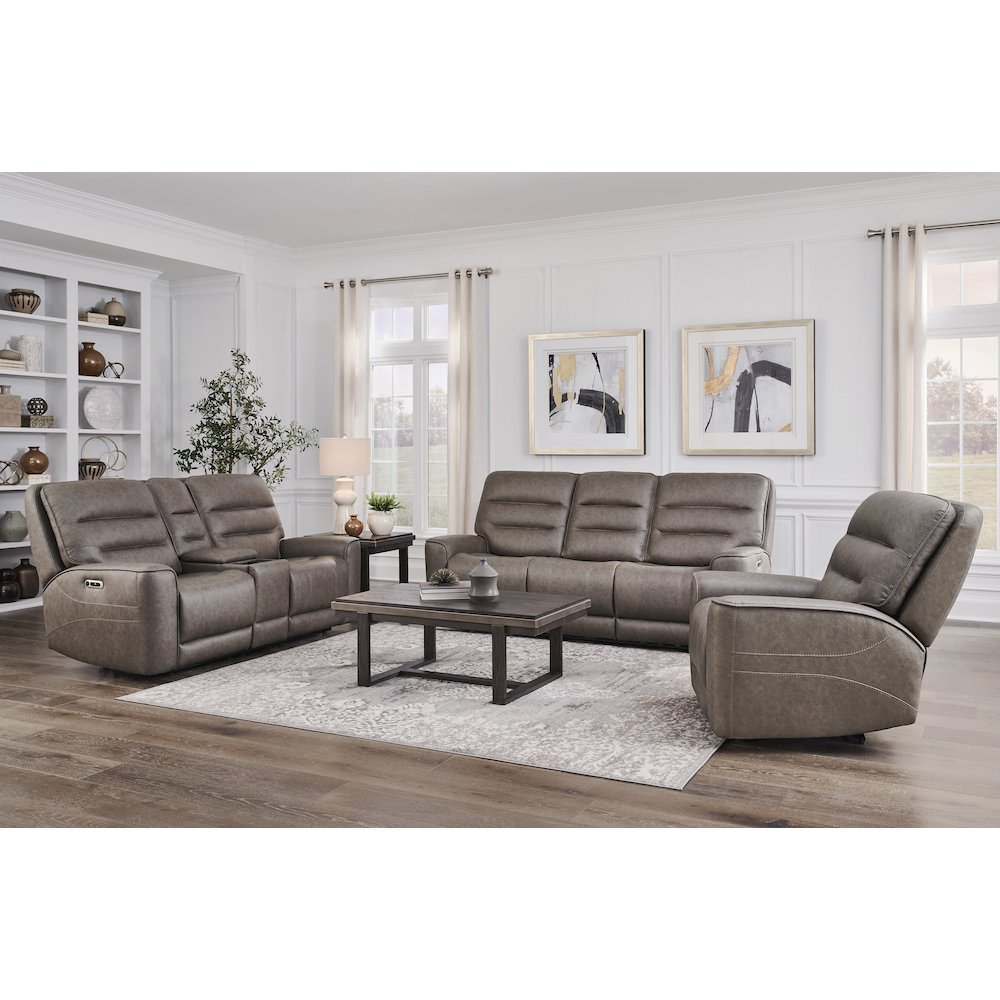 Lawson Sydney Brunette Zero Gravity Power Reclining Sofa Loveseat and Recliner