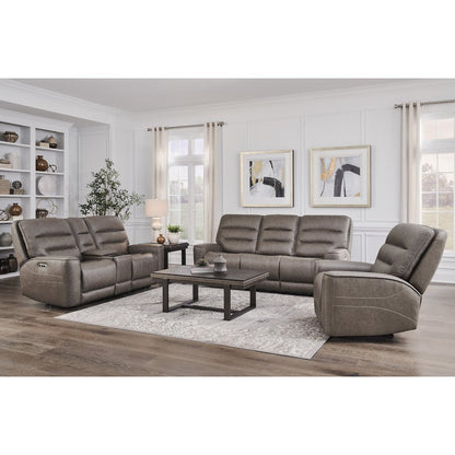 Lawson Sydney Brunette Zero Gravity Power Reclining Sofa Loveseat and Recliner