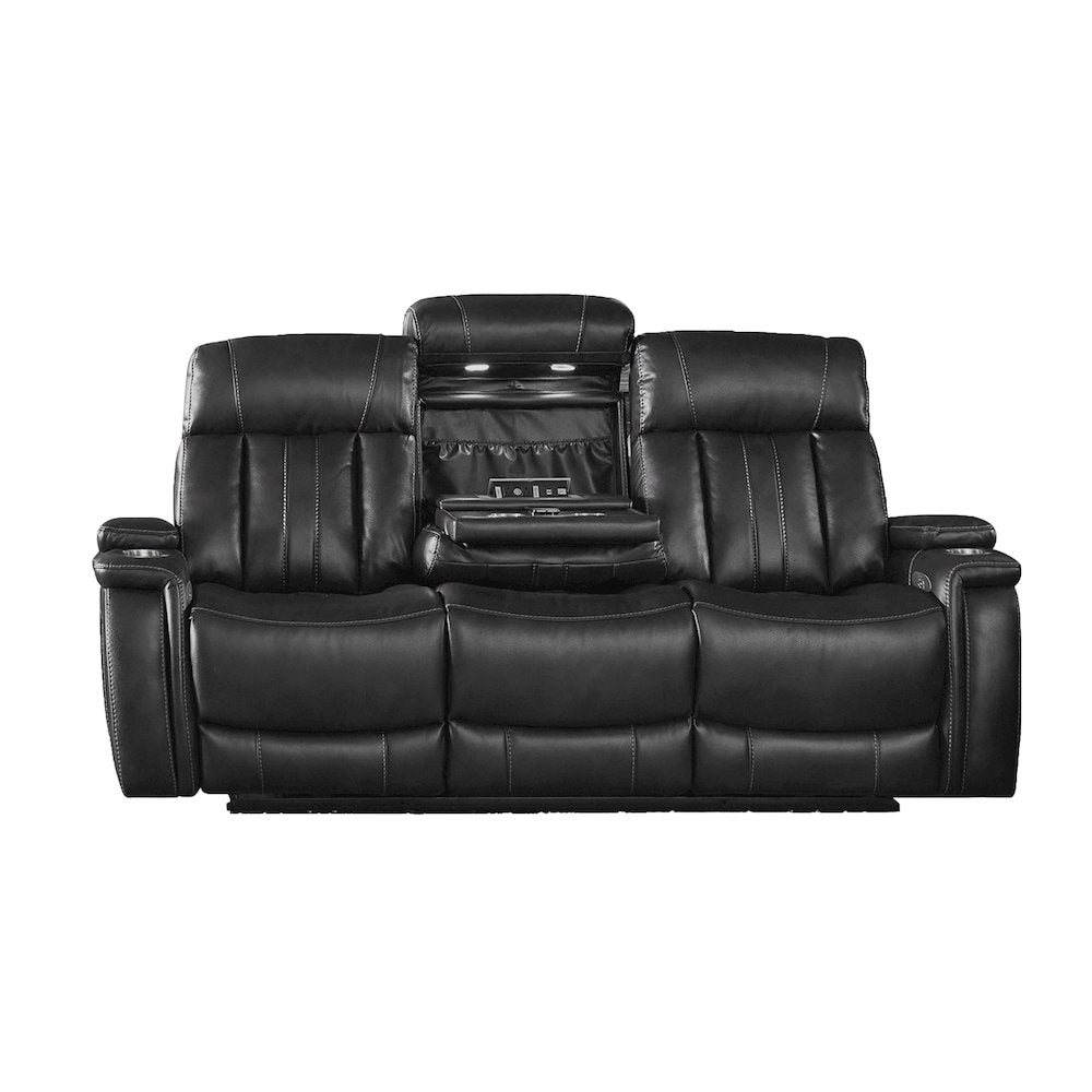Royce - Midnight Power Reclining Sofa Loveseat and Recliner