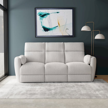 Radius - Mega Ivory Power Reclining Sofa Loveseat and Recliner