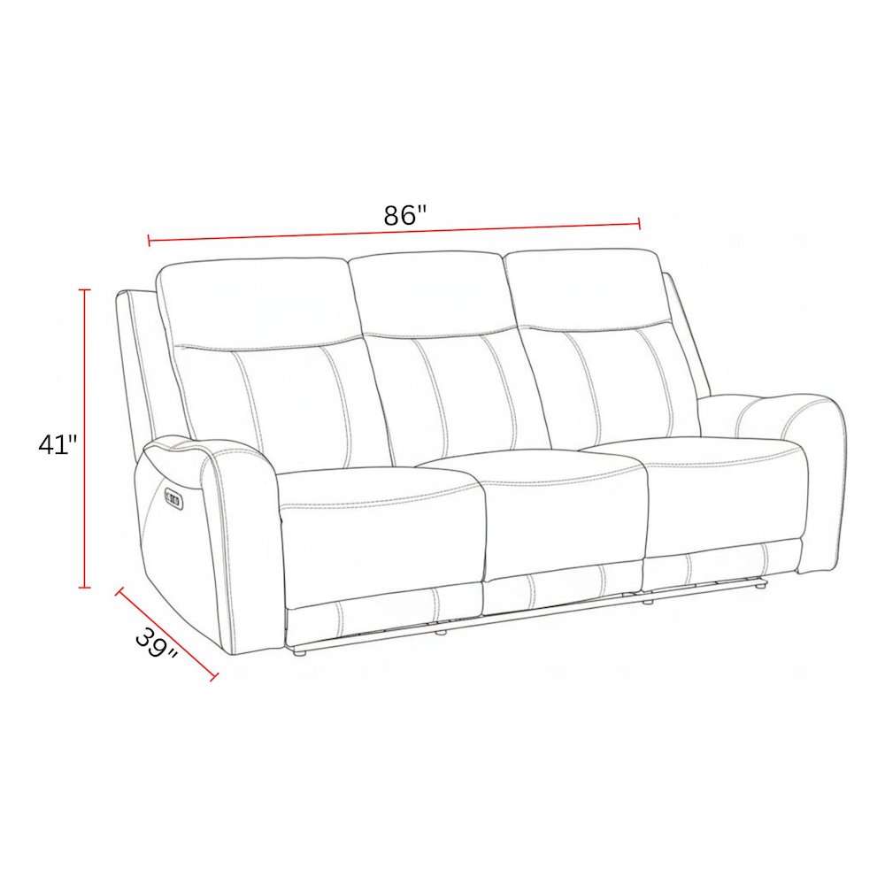 Haywood - Butternut Power Reclining Sofa Loveseat and Recliner