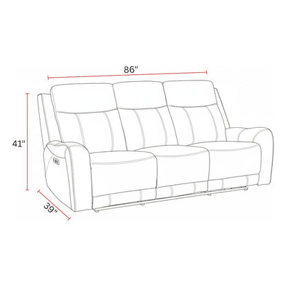 Haywood - Butternut Power Reclining Sofa Loveseat and Recliner