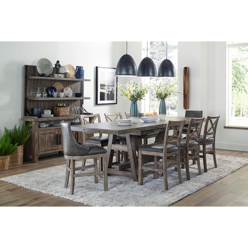Lodge Dining Counter Height Extendable Dining Table