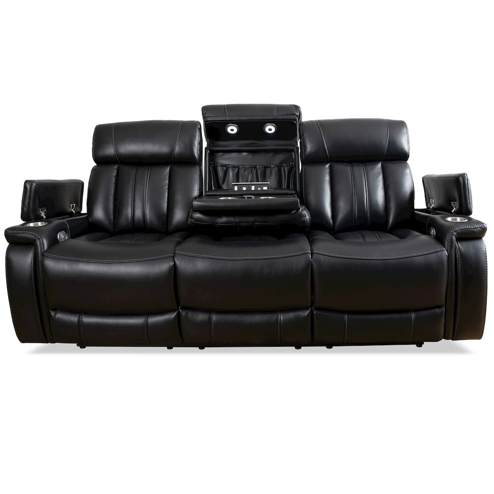 Royce - Midnight Power Reclining Sofa Loveseat and Recliner