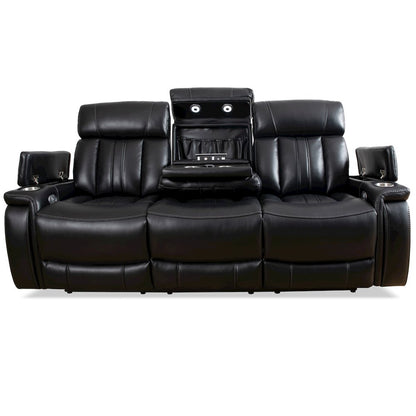 Royce - Midnight Power Reclining Sofa Loveseat and Recliner