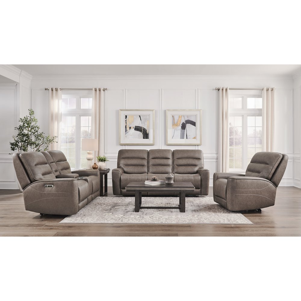 Lawson Sydney Brunette Zero Gravity Power Reclining Sofa Loveseat and Recliner