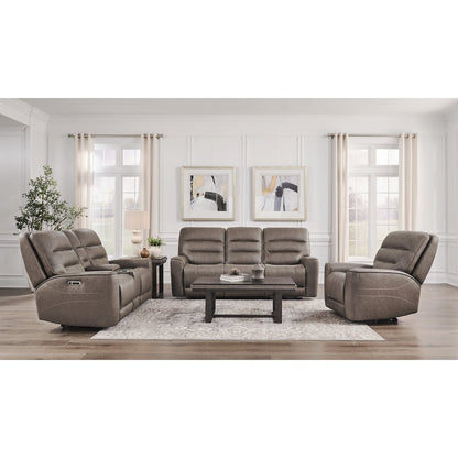 Lawson Sydney Brunette Zero Gravity Power Reclining Sofa Loveseat and Recliner