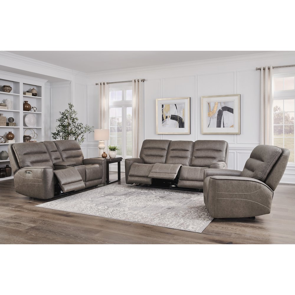 Lawson Sydney Brunette Zero Gravity Power Reclining Sofa Loveseat and Recliner