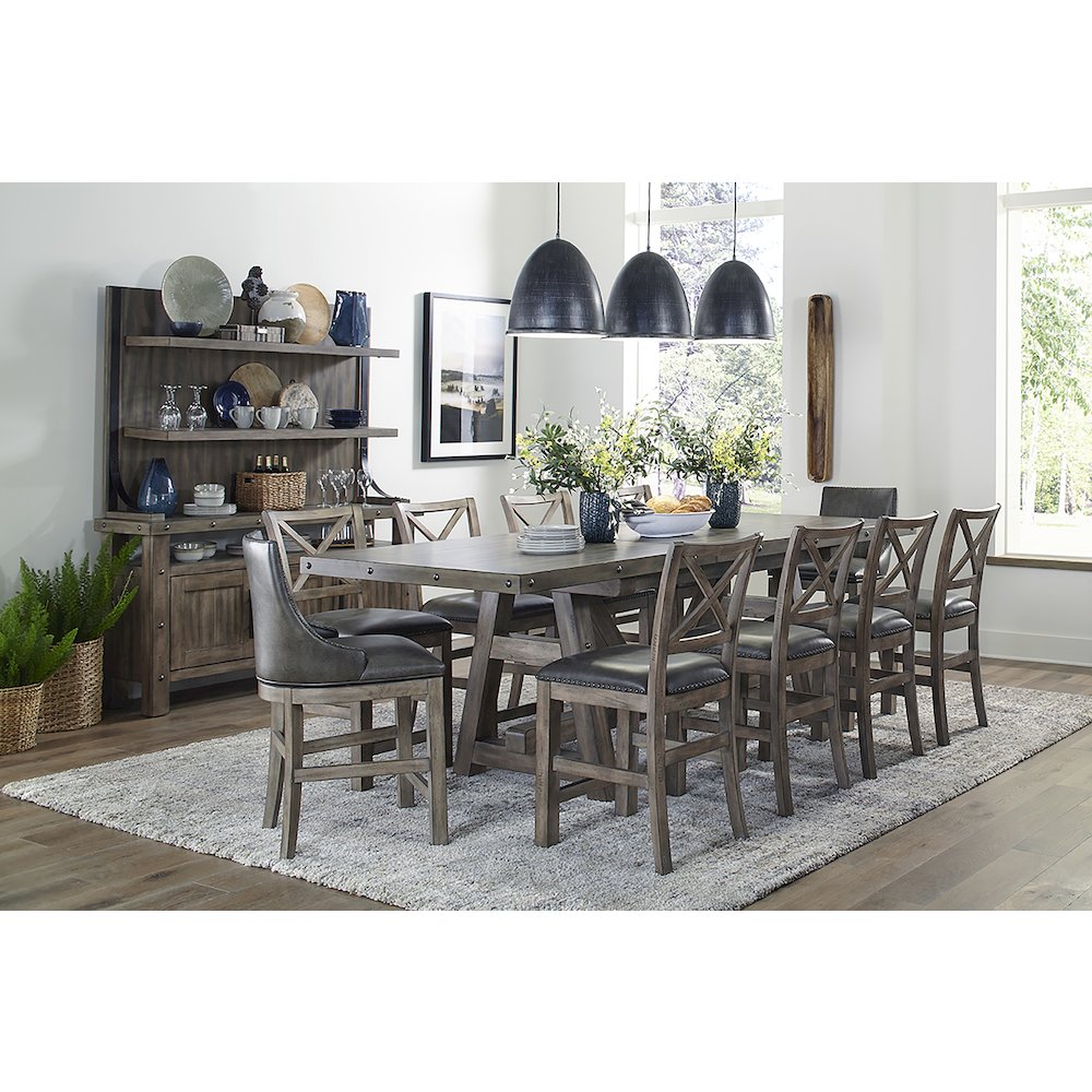 Lodge Dining Counter Height Extendable Dining Table