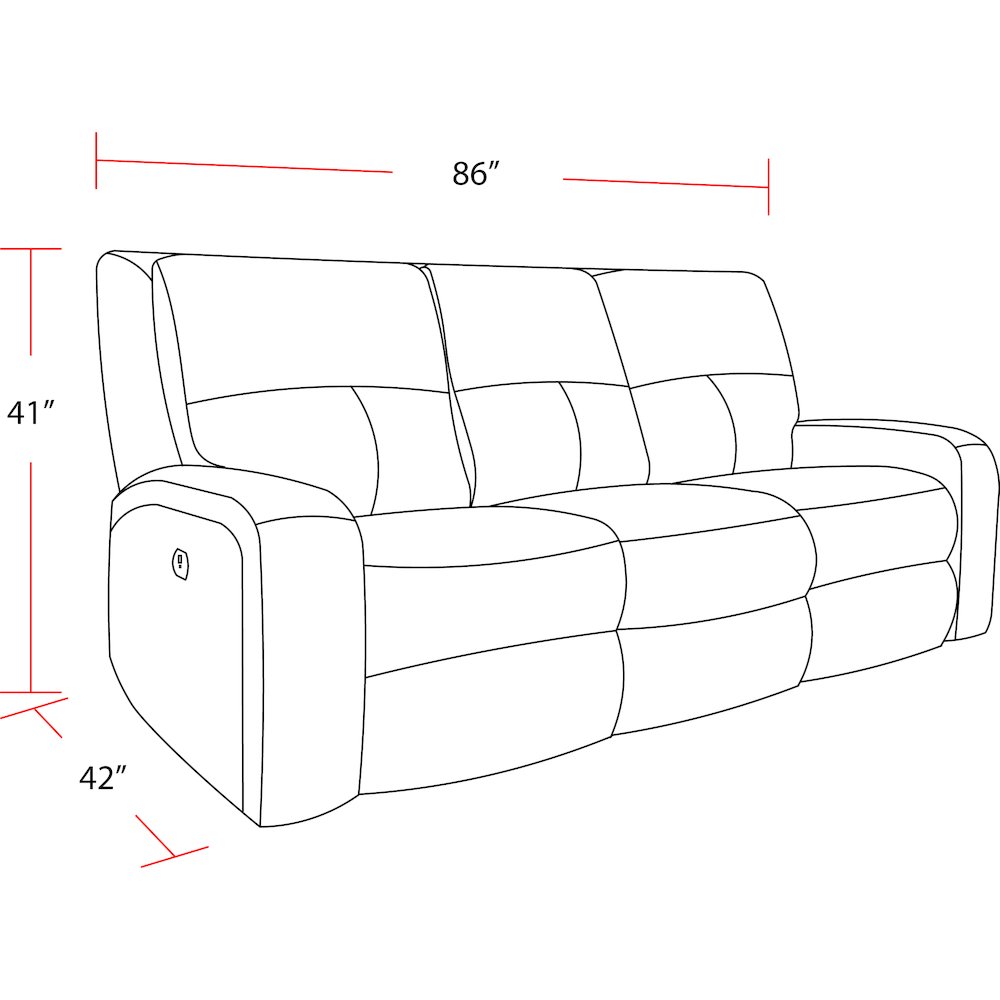 Polaris - Bizmark Grey Power Reclining Sofa and Two Recliners