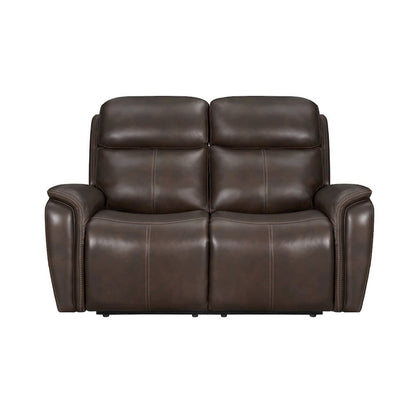 Brown Power Reclining Loveseat Recliner, Theater Seating for Home