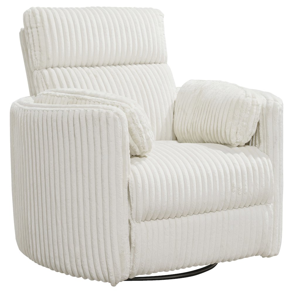 Radius - Mega Ivory Power Reclining Sofa Loveseat and Recliner