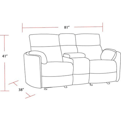 Radius - Mega Ivory Power Reclining Sofa Loveseat and Recliner