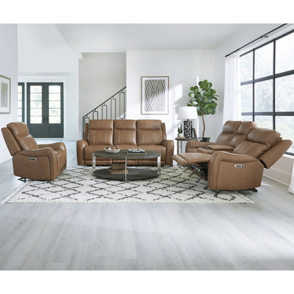 Haywood - Butternut Power Reclining Sofa Loveseat and Recliner